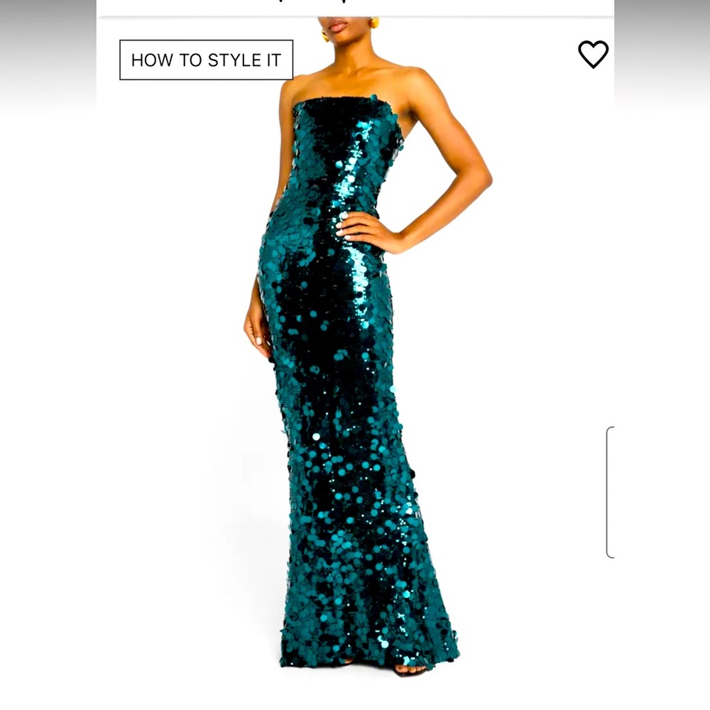 Bronx And Banco
Farah Strapless Sequin Column Gown Teal